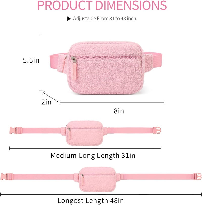 cotmcor Store Valentines Day Gifts for Kids: Fanny Pack Birthday Gift for 5 6 7 8 9 10 11 12 Year Old Teen Girls, Preppy Cute Trendy Stuff Colorblock Crossbody Bag Adjustable Belt Bags for Travel Outdoor - Image 5